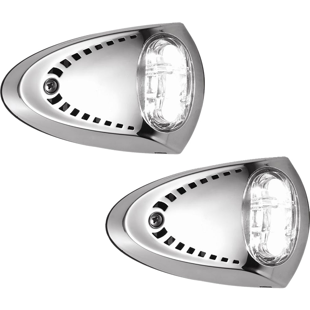 Attwood LED Docking Lights - Stainless Steel - White LED - Pair-Lighting-1-Tiny Boat Nation