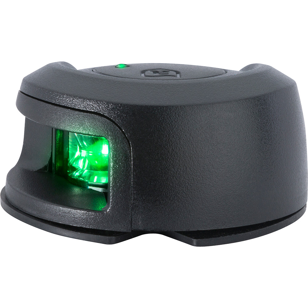 Attwood LightArmor Deck Mount Navigation Light - Black Composite - Starboard (green) - 2NM-Lighting-1-Tiny Boat Nation