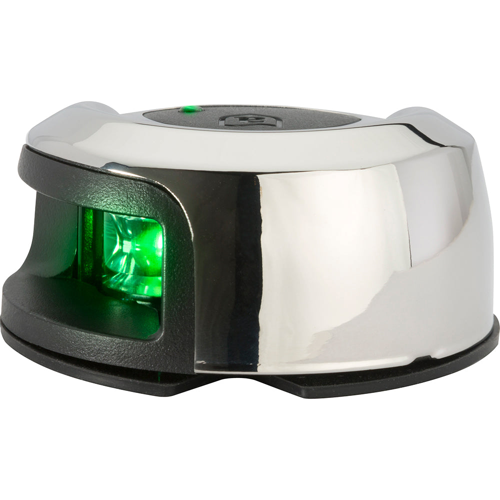 Attwood LightArmor Deck Mount Navigation Light - Stainless Steel - Starboard (green) - 2NM-Lighting-1-Tiny Boat Nation