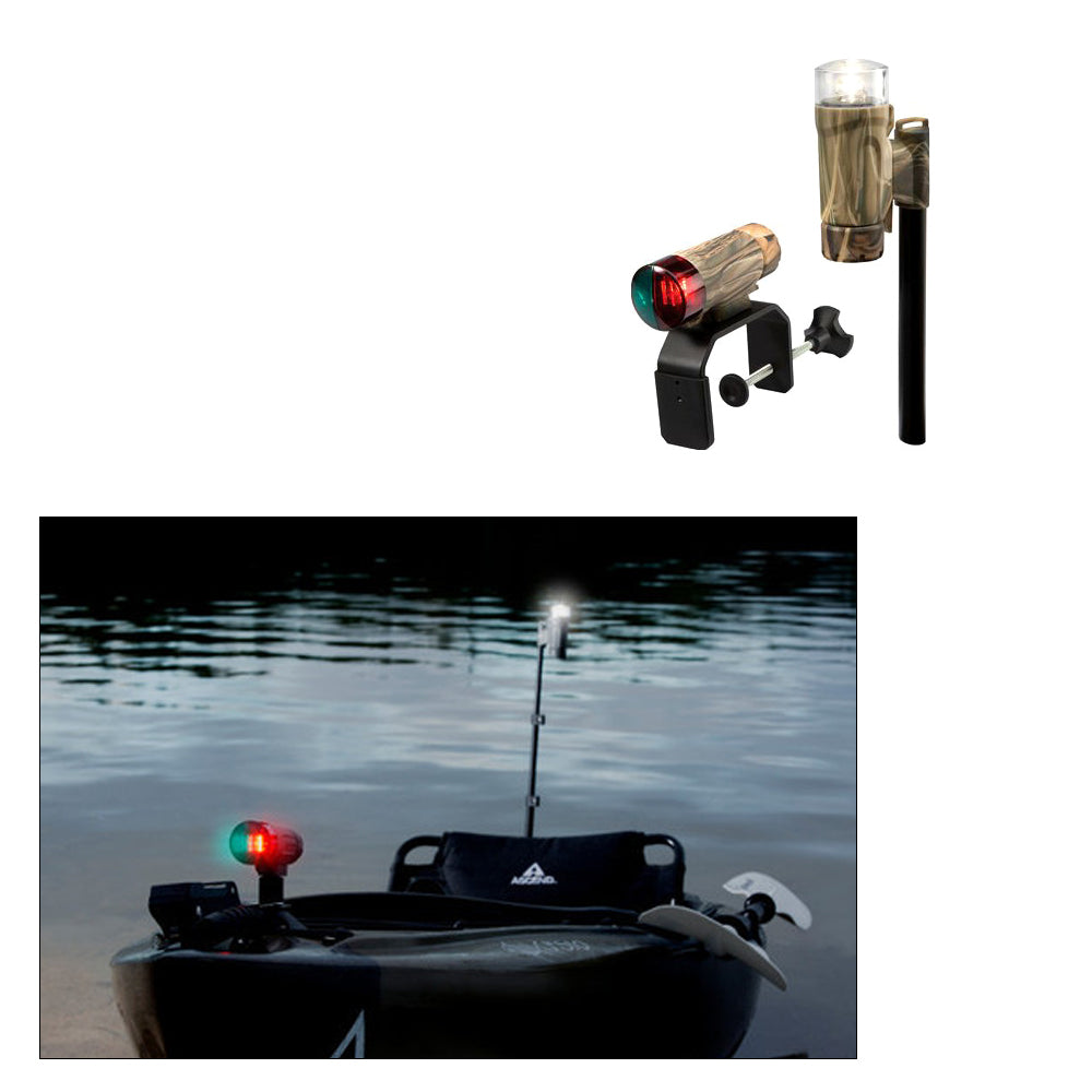 Attwood PaddleSport Portable Navigation Light Kit - C-Clamp, Screw Down or Adhesive Pad - RealTree® Max-4 Camo-Lighting-1-Tiny Boat Nation