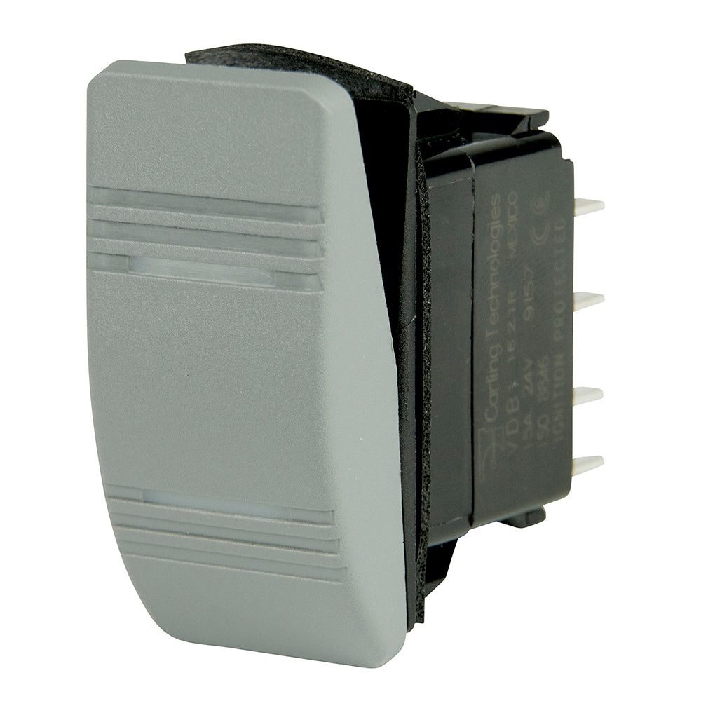 BEP DPDT Contura Switch - 2-Amber LEDs - Gray - ON-ON-Electrical-1-Tiny Boat Nation