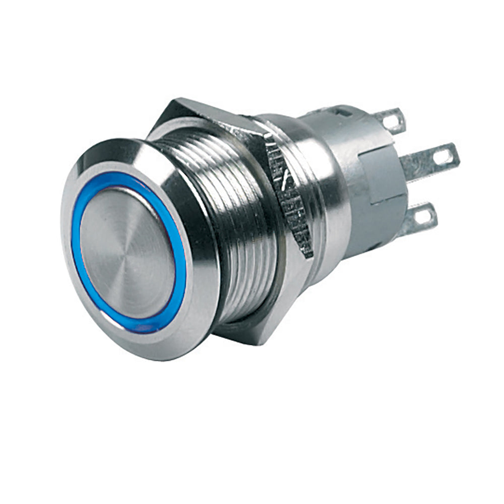 BEP Push-Button Switch 12V Latching On-Off - Blue LED-Electrical-1-Tiny Boat Nation