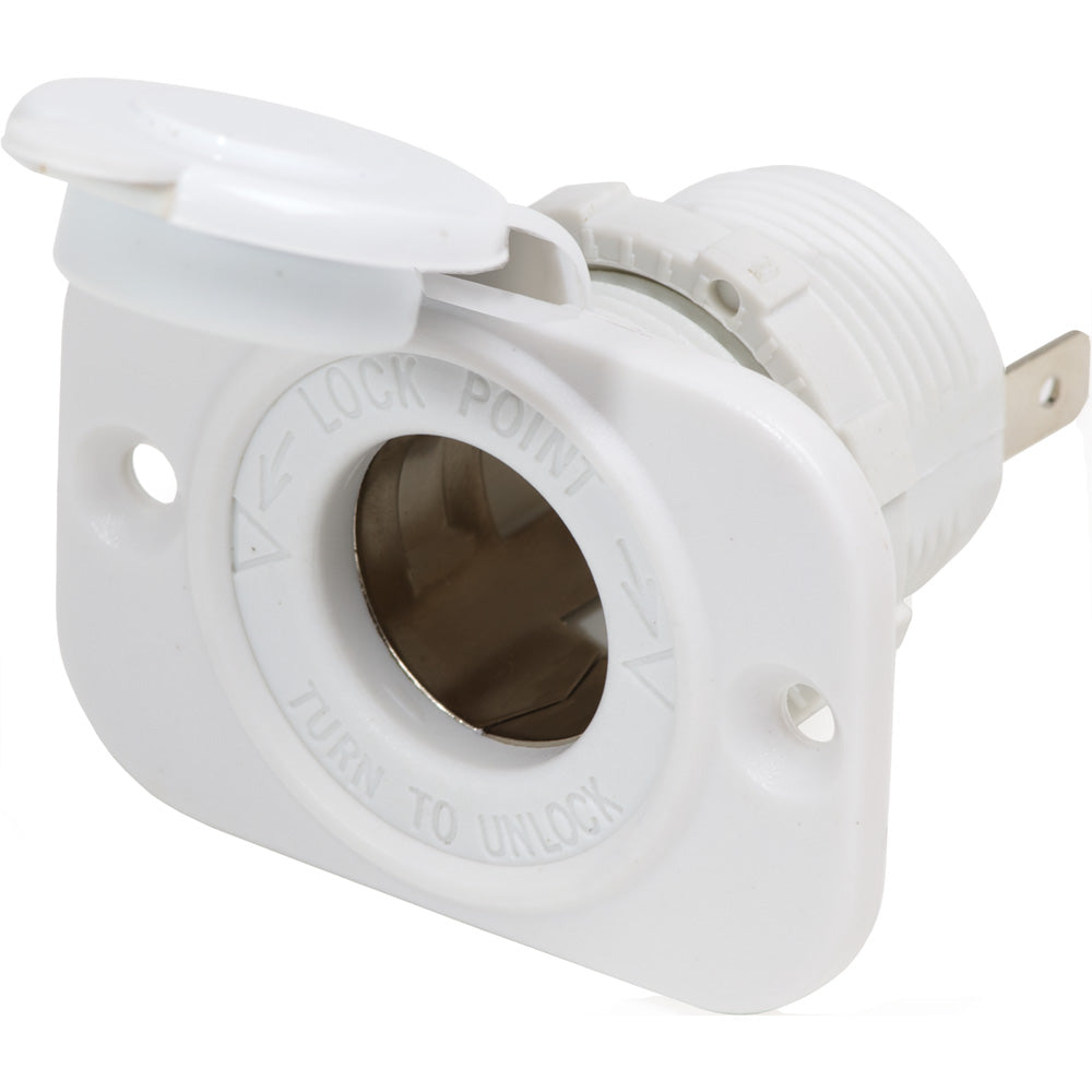 Blue Sea 12V Dash Socket - White-Electrical-1-Tiny Boat Nation