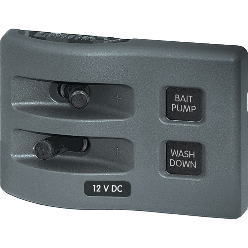 Blue Sea 4303 WeatherDeck® 12V DC Waterproof Switch Panel - 2 Position-Electrical-1-Tiny Boat Nation