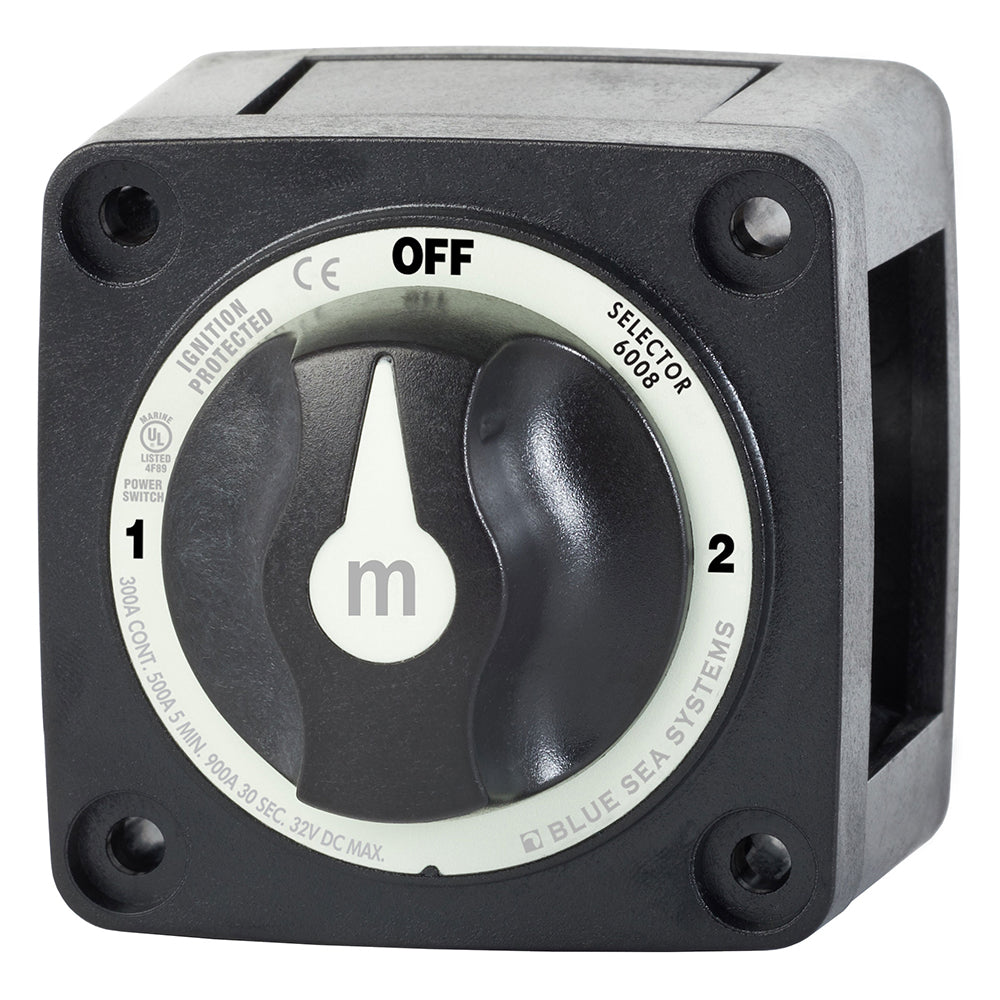 Blue Sea 6008200 m-Series Selector 3 Position Battery Switch - Black-Electrical-1-Tiny Boat Nation
