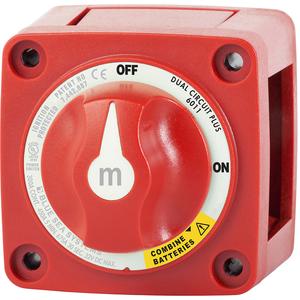 Blue Sea 6011 m-Series (Mini) Battery Switch Dual Circuit Plus-Electrical-1-Tiny Boat Nation