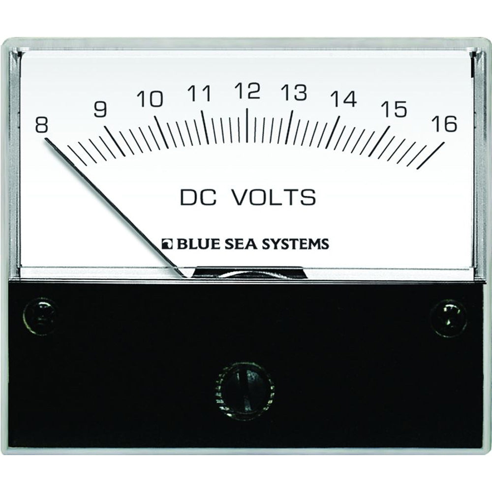 Blue Sea 8003 DC Analog Voltmeter - 2-3-4&quot; Face, 8-16 Volts DC-Electrical-1-Tiny Boat Nation