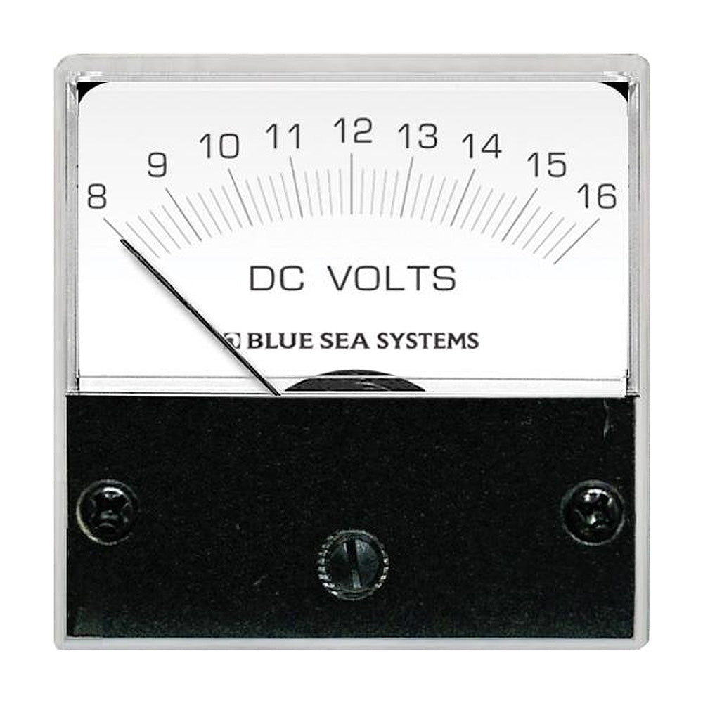 Blue Sea 8028 DC Analog Micro Voltmeter - 2&quot; Face, 8-16 Volts DC-Electrical-1-Tiny Boat Nation