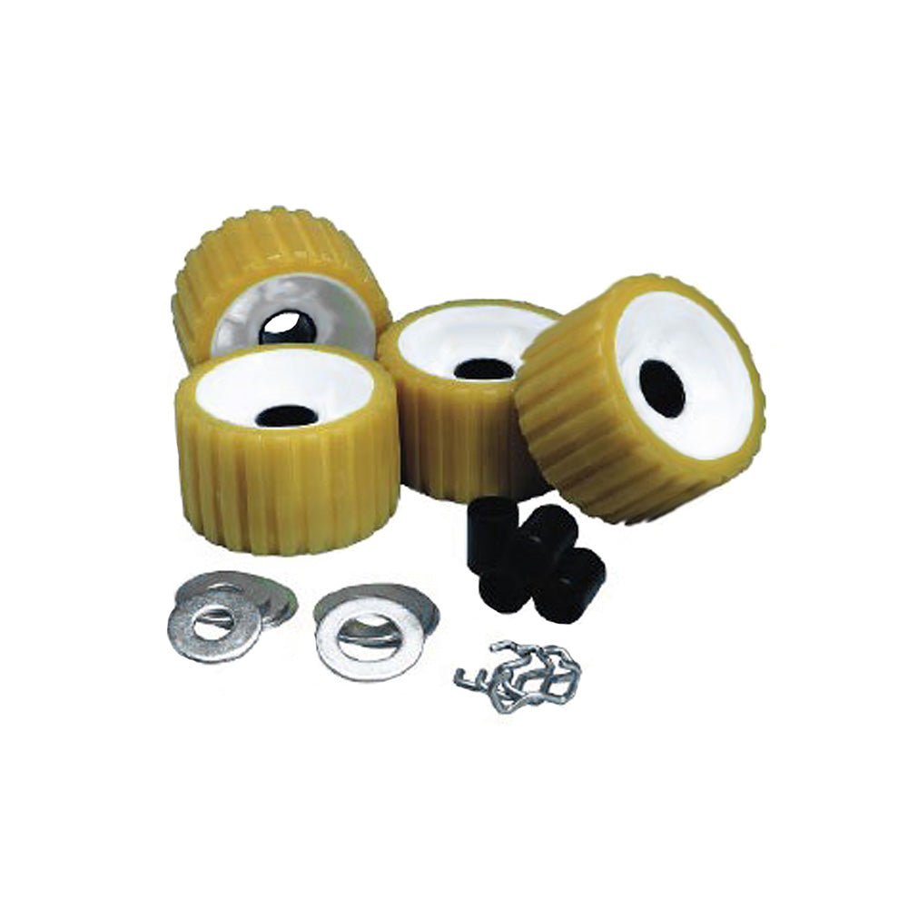 C.E. Smith Ribbed Roller Replacement Kit - 4 Pack - Gold-Trailering-1-Tiny Boat Nation