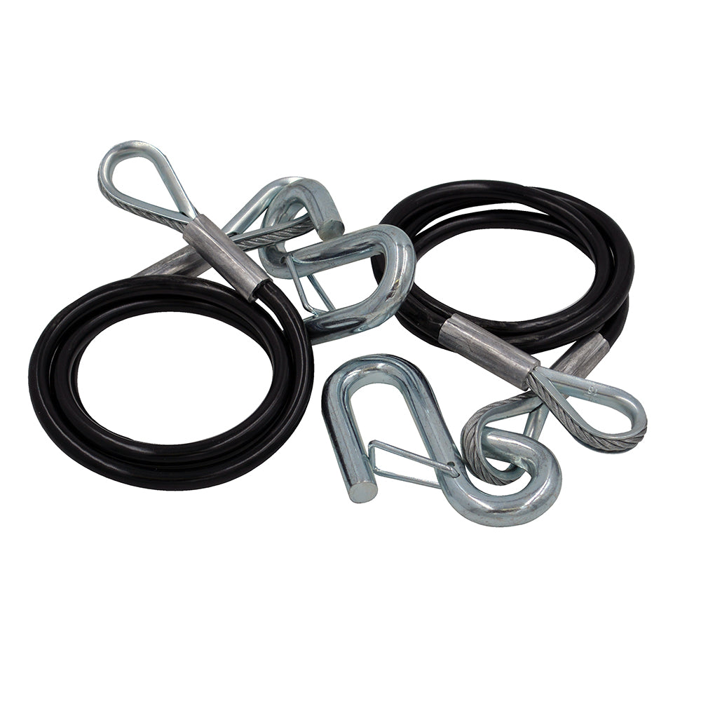 C.E. Smith Safety Cables - 3500lb Capacity - PVC Coated - Pair-Trailering-1-Tiny Boat Nation