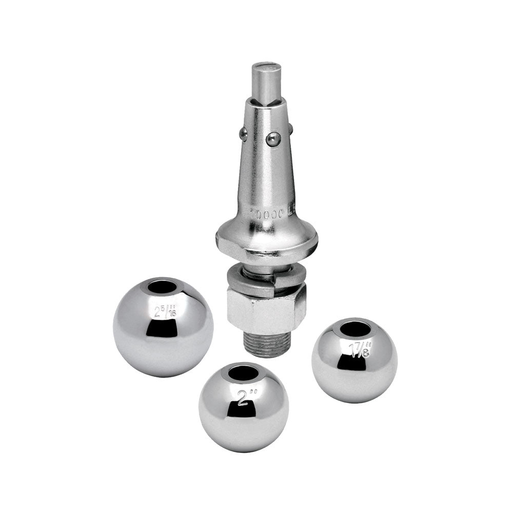Draw-Tite Interchangeable Hitch Ball w- 1&quot; Shank - 1-7-8&quot;, 2&quot;, 2-5-16&quot; Balls-Automotive/RV-1-Tiny Boat Nation