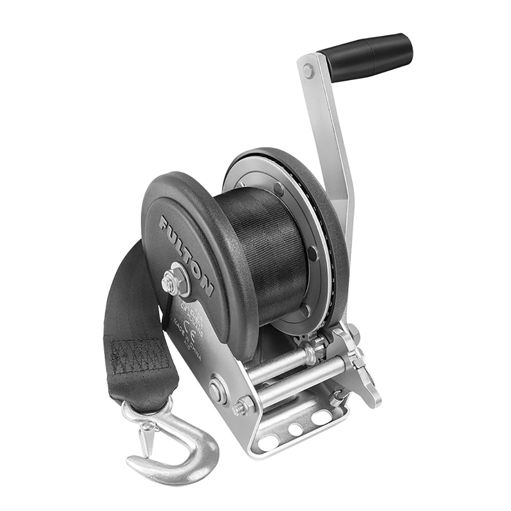 Fulton 1500lb Single Speed Winch w-20&#39; Strap &amp; Cover-Trailering-1-Tiny Boat Nation
