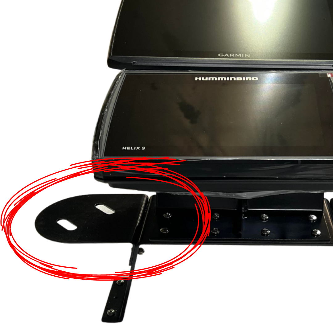 Heavy Duty Double Graph Mount-Watercraft Parts &amp; Accessories-Dual Graph Mount 5&quot; Bottom Riser-Plier Holder-19-Tiny Boat Nation