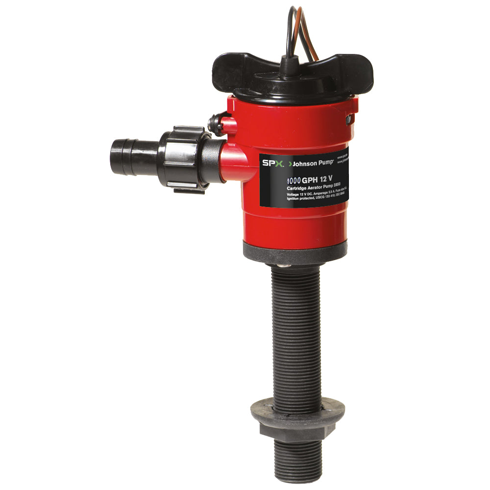 Johnson Pump Cartridge Aerator 1000 GPH Straight Intake - 12V-Marine & Livewell Plumbing-1-Tiny Boat Nation