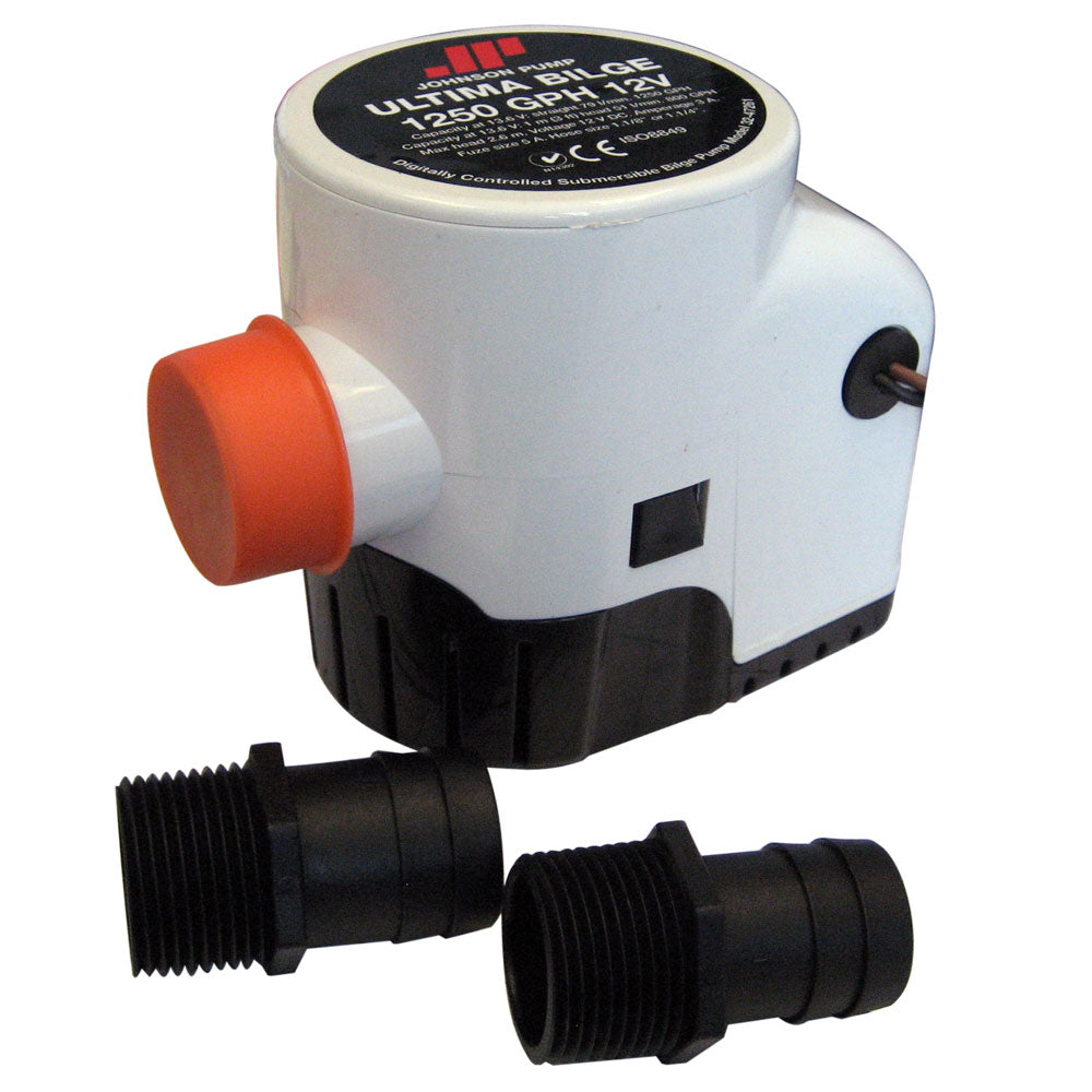 Johnson Pump Ultima Bilge 1250 GPH 1-1-8" & 1-1-4" Hose-Marine & Livewell Plumbing-1-Tiny Boat Nation