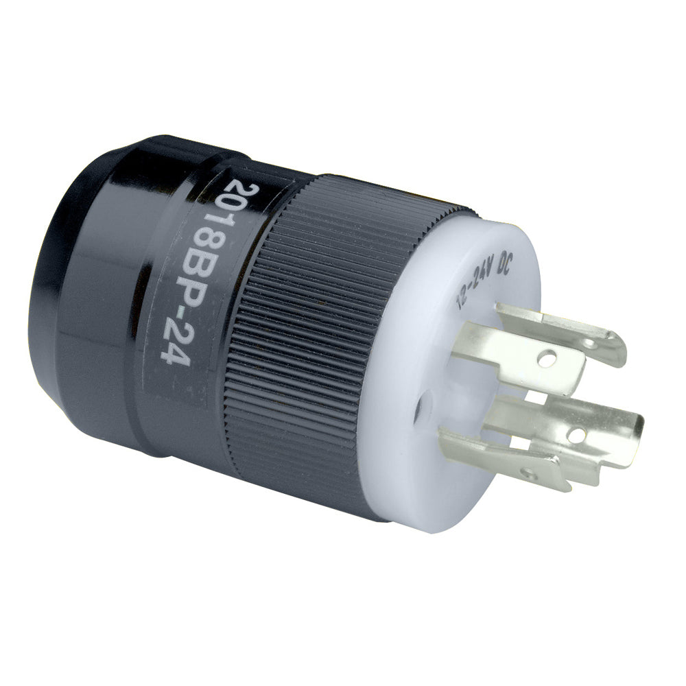 Marinco 2018BP-24 Trolling Motor Plug (Male) 12-24V - Black-Electrical-1-Tiny Boat Nation