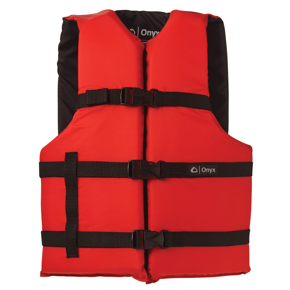 Onyx Nylon General Purpose Life Jacket - Adult Oversize - Red-Marine Safety-1-Tiny Boat Nation