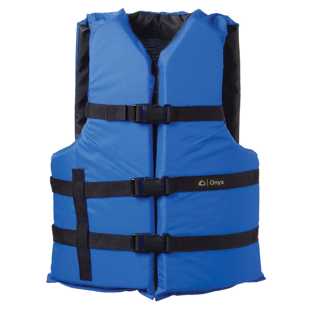 Onyx Nylon General Purpose Life Jacket - Adult Universal - Blue-Marine Safety-1-Tiny Boat Nation