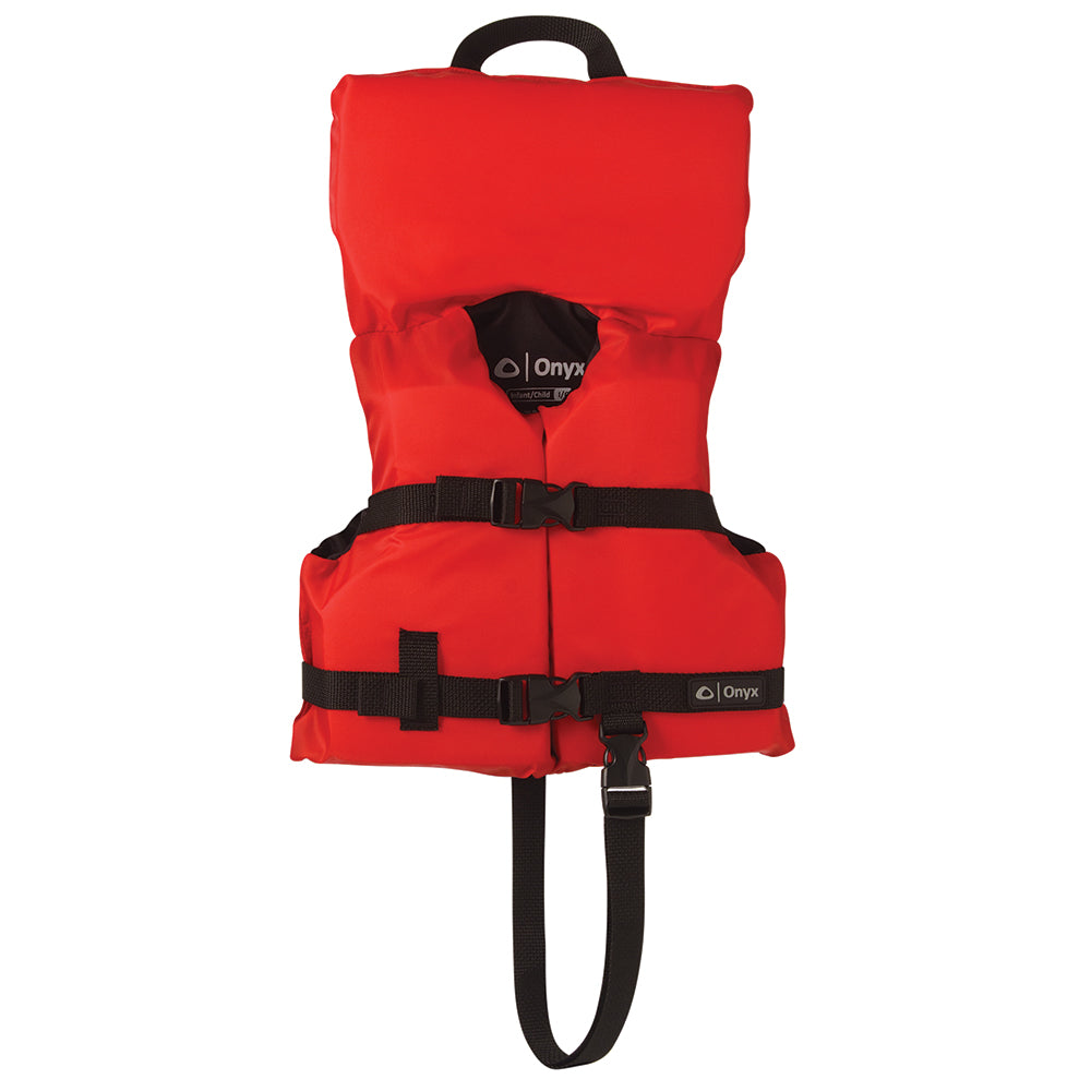 Onyx Nylon General Purpose Life Jacket - Infant-Child Under 50lbs - Red-Marine Safety-1-Tiny Boat Nation