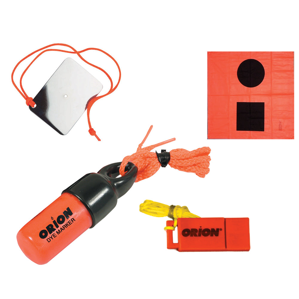 Orion Signaling Kit - Flag, Mirror, Dye Marker &amp; Whistle-Boat Outfitting-1-Tiny Boat Nation