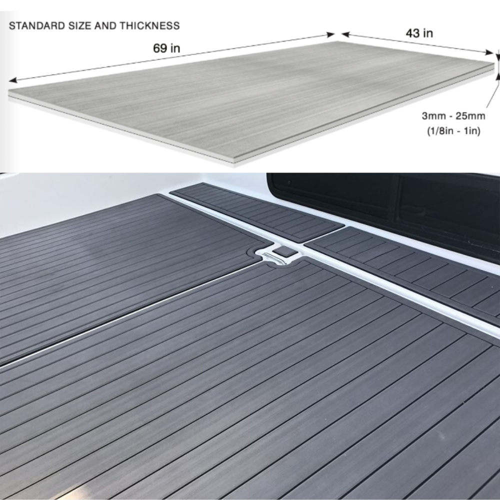 OrthoDek™ Foam Decking Sheets - Faux Teak Pre-Routed - Premium Quality-Decking-2-Tiny Boat Nation