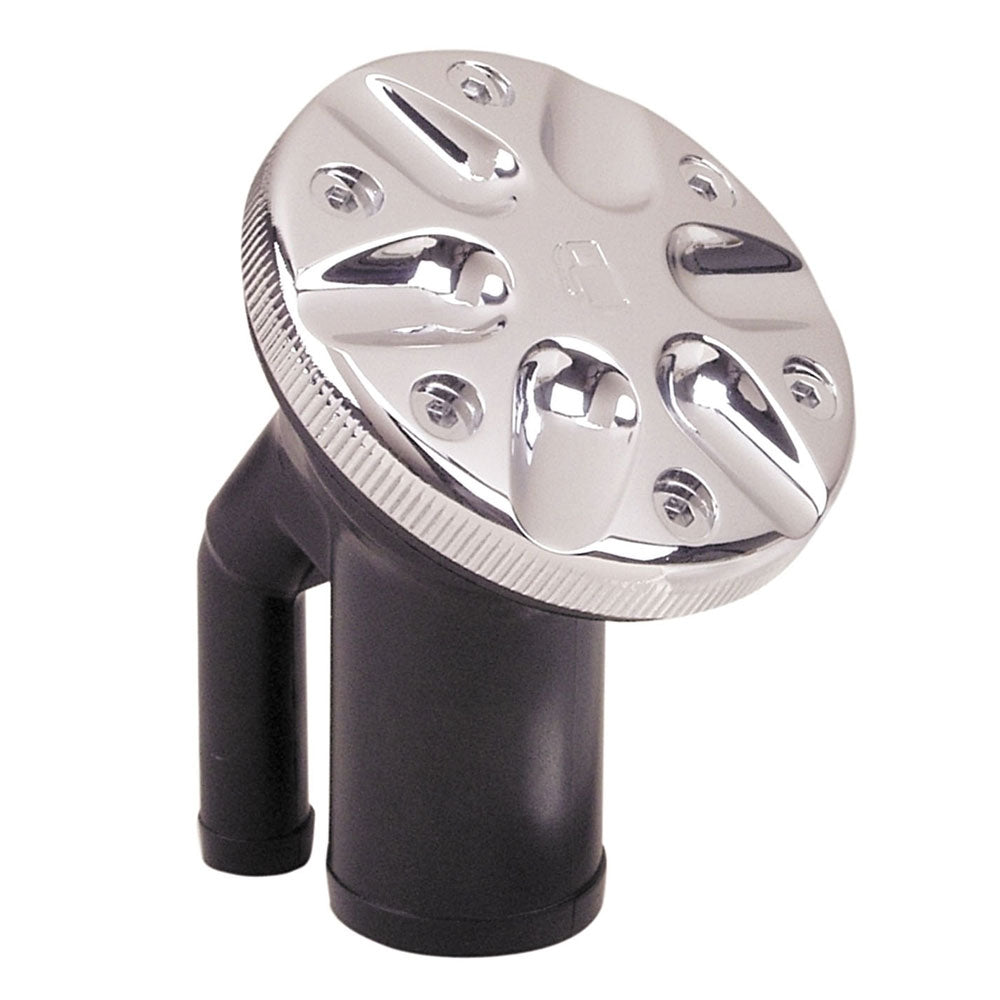 Perko 0590 Vented Fill f-1-1-2" Hose - Angled Neck - Chrome-Marine &amp; Livewell Plumbing-1-Tiny Boat Nation