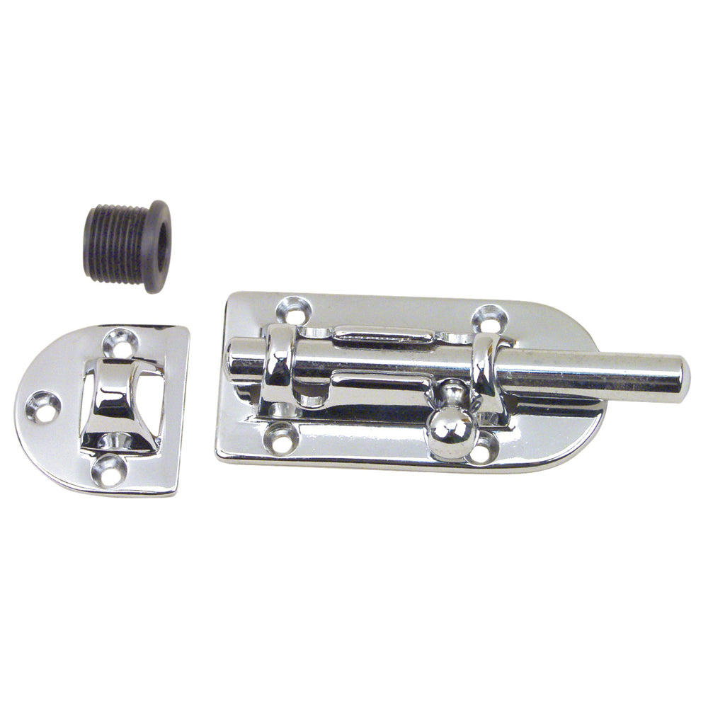 Perko 3&quot; Chrome Barrel Bolt-Marine Hardware-1-Tiny Boat Nation