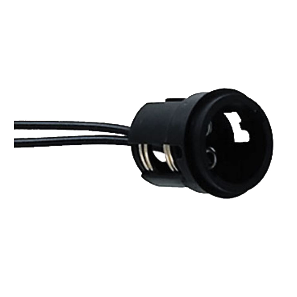 Perko Double Contact Bayonet Socket - Black Polymer w-10" Pigtail-Lighting-1-Tiny Boat Nation