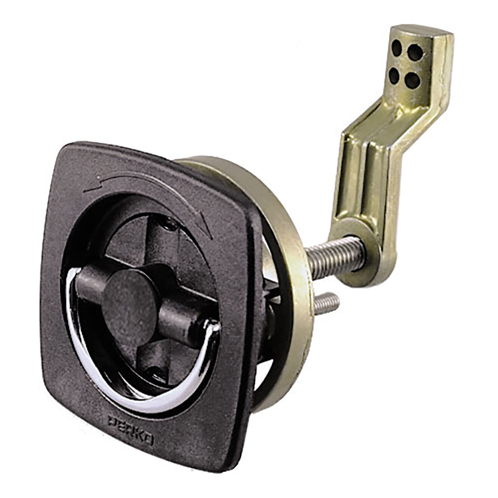 Perko Flush Latch - Non-Locking - 2.5" x 2.5" w-Offset Cam Bar & Flexible Polymer Strike-Marine Hardware-1-Tiny Boat Nation