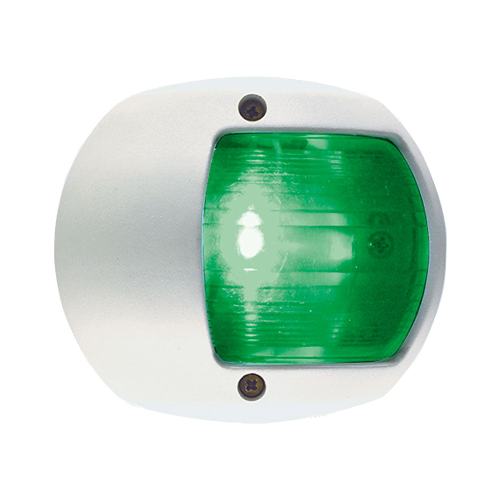 Perko LED Side Light - Green - 12V - White Plastic Housing-Lighting-1-Tiny Boat Nation