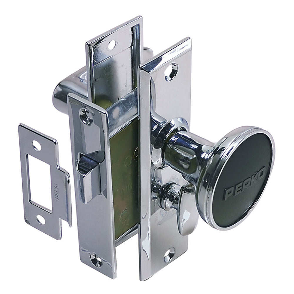 Perko Mortise Latch Set w-Turn Button-Marine Hardware-1-Tiny Boat Nation