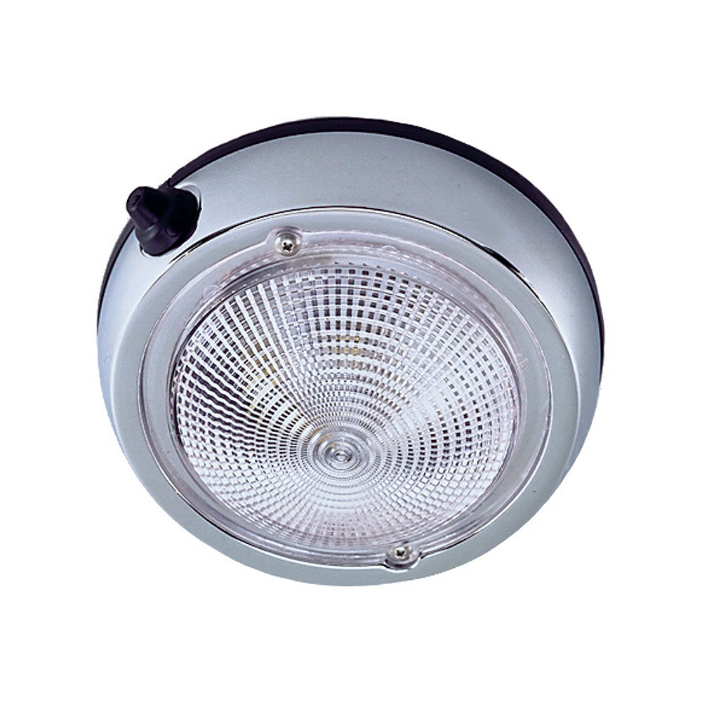 Perko Surface Mount Dome Light - 3 3-4" O.D. (3" Lens) - Chrome Plated-Lighting-1-Tiny Boat Nation