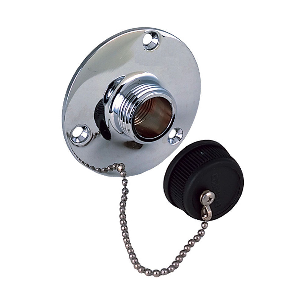 Perko Water Outlet Fitting w-Cap-Marine &amp; Livewell Plumbing-1-Tiny Boat Nation