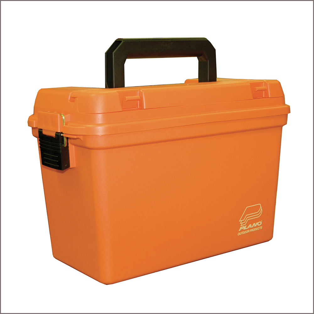 compact 1 tray tackle box Plano Deep Emergency Dry Storage Supply Box w-Tray - Orange