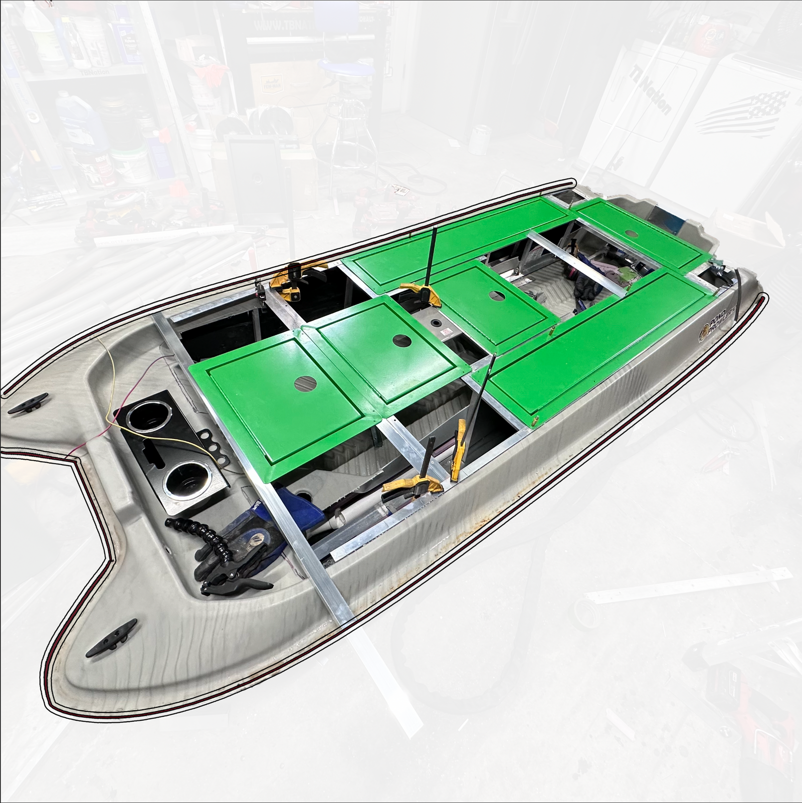 Pond Monster Plastic Boat Kits-Aluminum-1-Tiny Boat Nation