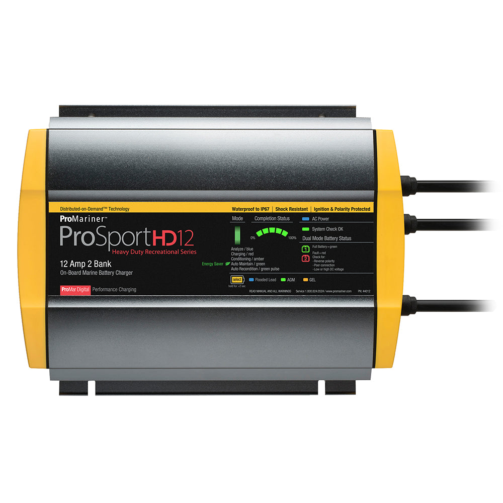 ProMariner ProSportHD 12 Gen 4 - 12 Amp - 2 Bank Battery Charger-Electrical-1-Tiny Boat Nation