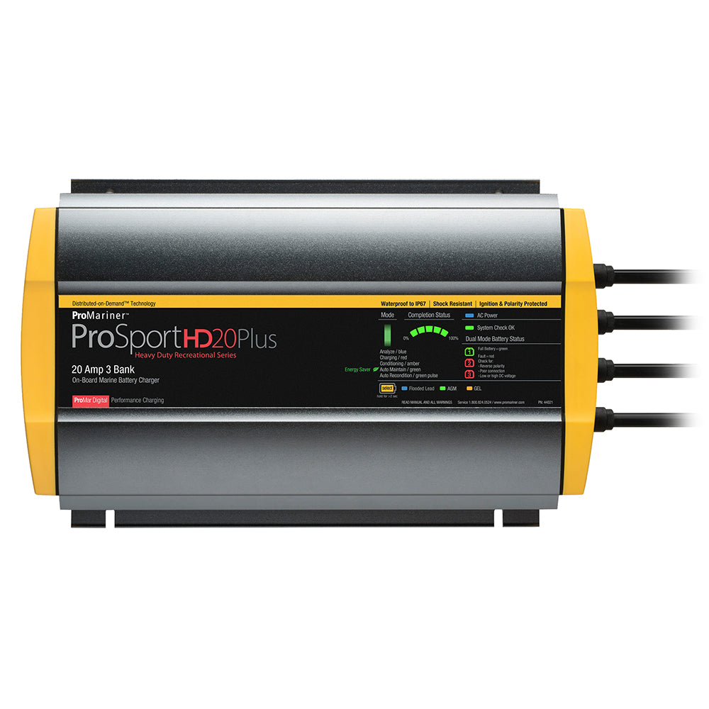 ProMariner ProSportHD 20 Plus Gen 4 - 20 Amp - 3 Bank Battery Charger-Electrical-1-Tiny Boat Nation