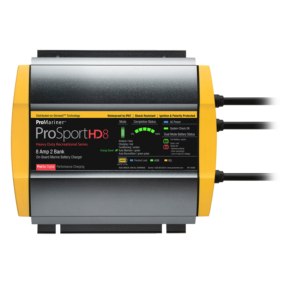 ProMariner ProSportHD 8 Gen 4 - 8 Amp - 2 Bank Battery Charger-Electrical-1-Tiny Boat Nation