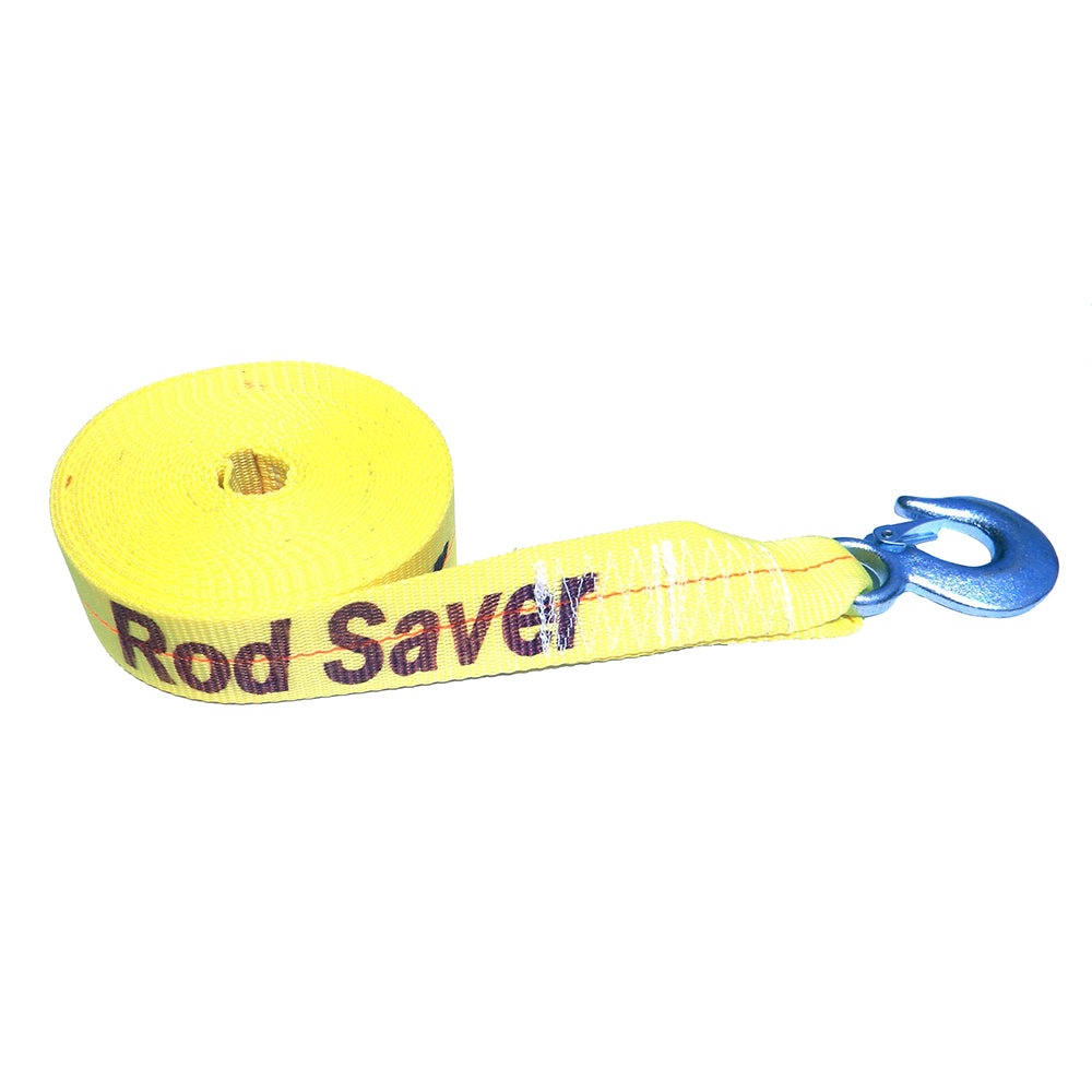 Rod Saver Heavy-Duty Winch Strap Replacement - Yellow - 2" x 20'-Trailering-1-Tiny Boat Nation