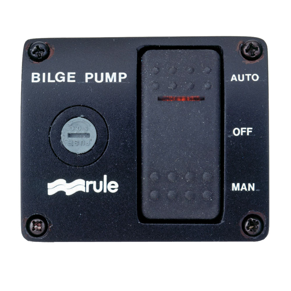 Rule Deluxe 3-Way Lighted Rocker Panel Switch-Marine & Livewell Plumbing-1-Tiny Boat Nation