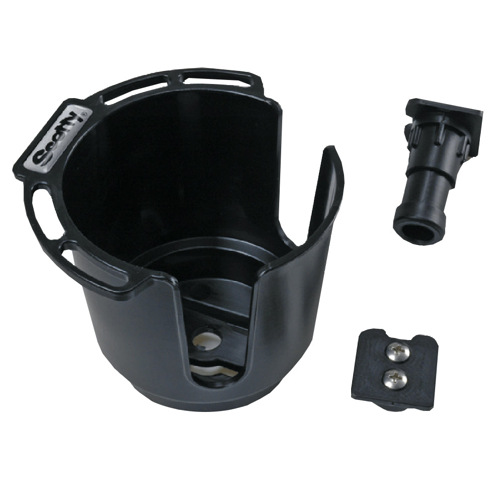 drinkholder insert for fishing rod holders Scotty Black Cup Holder w/ Bulkhead/Gunnel Mount & Rod Holder Post Mount