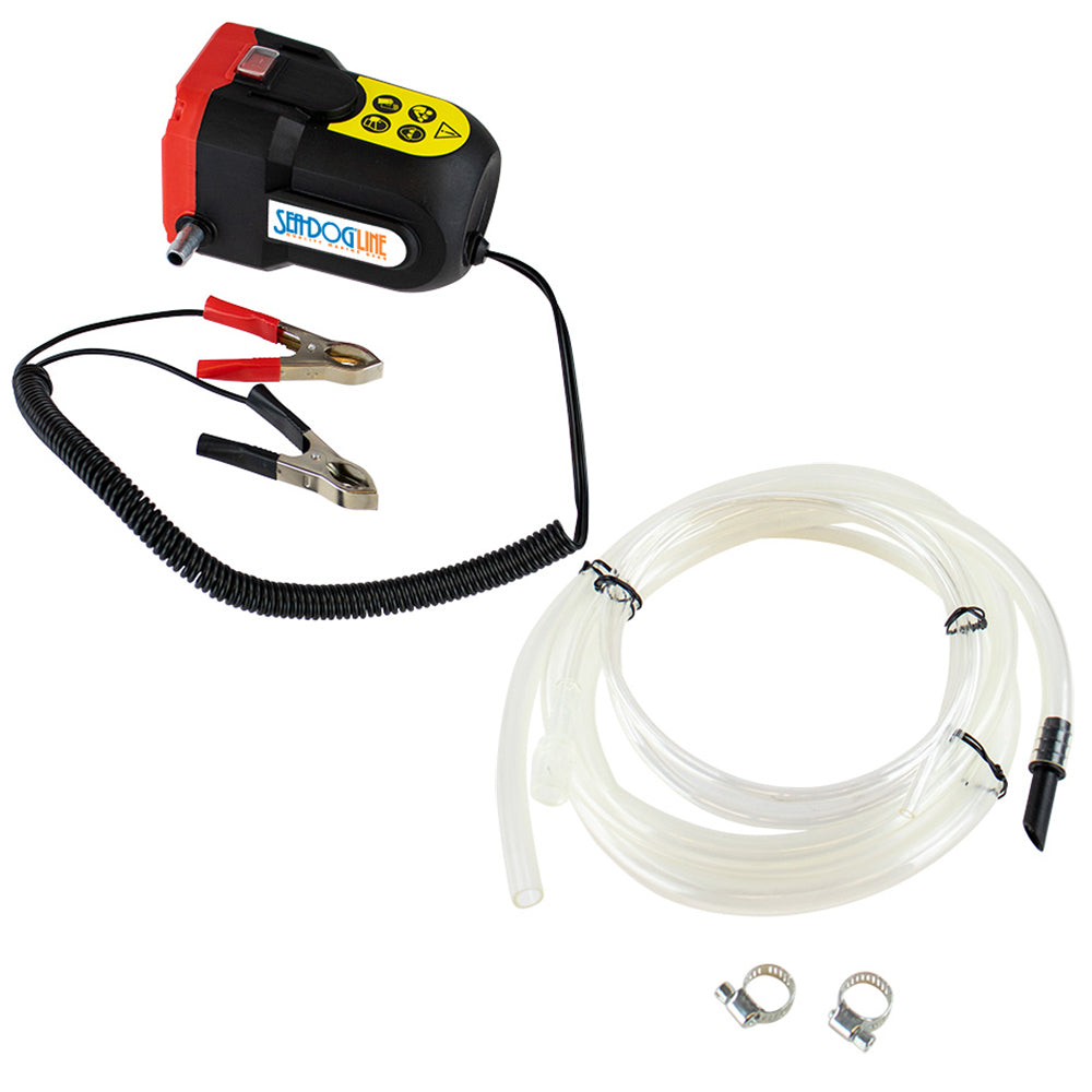 Sea-Dog Oil Change Pump w-Battery Clips - 12V-Winterizing-1-Tiny Boat Nation