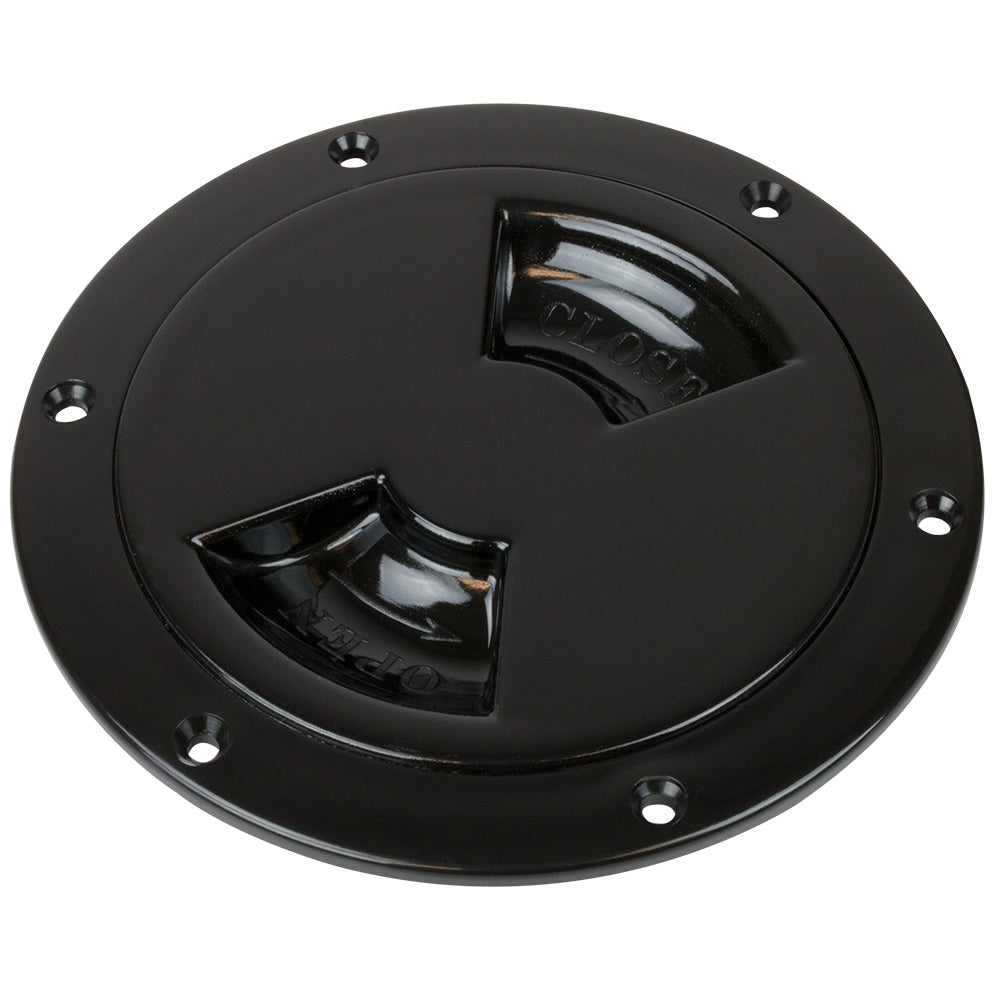 Sea-Dog Quarter-Turn Smooth Deck Plate w-Internal Collar - Black - 8&quot;-Marine Hardware-1-Tiny Boat Nation