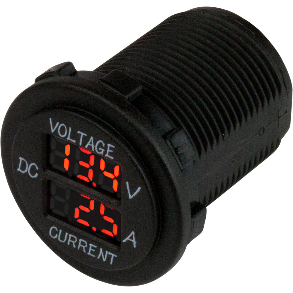 Sea-Dog Round Voltage & Amp Meter - 6V-30V & 0 Amp - 10 Amp Meter-Electrical-1-Tiny Boat Nation