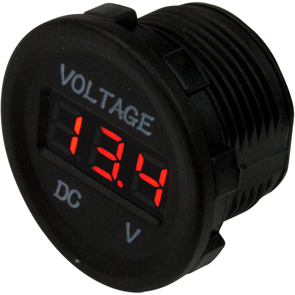Sea-Dog Round Voltage Meter - 6V-30V-Electrical-1-Tiny Boat Nation