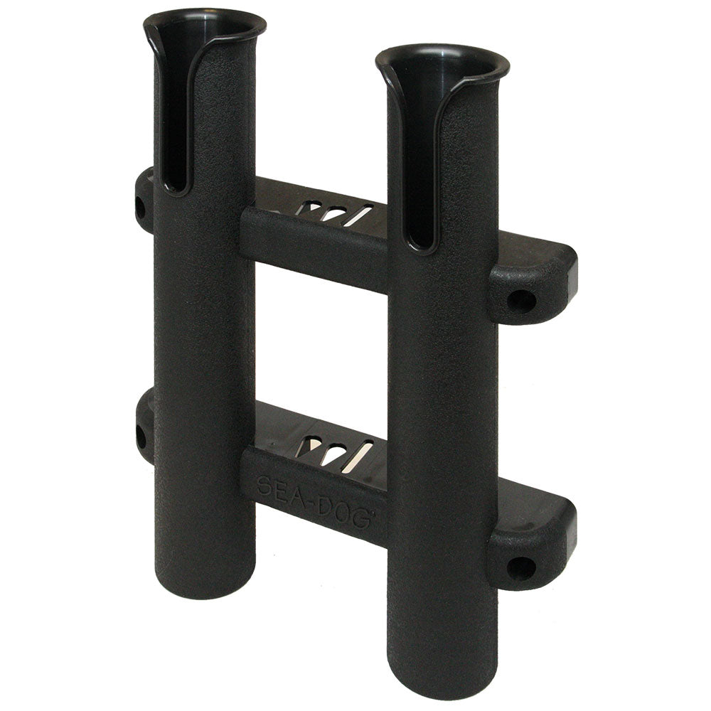 Sea-Dog Two Pole Side Mount Rod Storage Rack - Black-Fishing Accessories-1-Tiny Boat Nation
