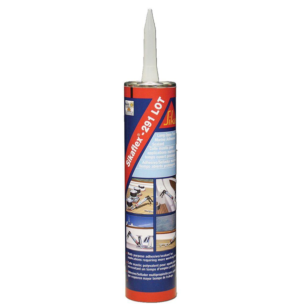 Sika Sikaflex® 291 LOT Slow Cure Adhesive &amp; Sealant 10.3oz(300ml) Cartridge - White-Boat Outfitting-1-Tiny Boat Nation