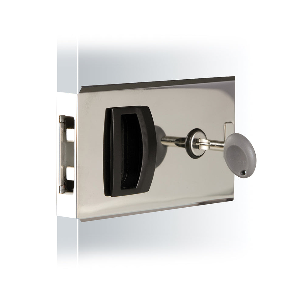 Southco Flush Sliding Door Latch - Square - Aluminum-Marine Hardware-1-Tiny Boat Nation