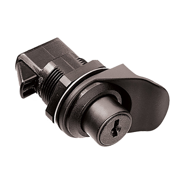 Southco Keylocking Flush-Knob Latch - Black Plastic - Tiny Boat Nation
