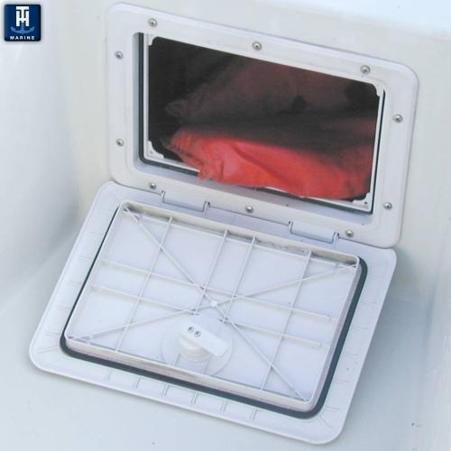  T-H Marine Sure-Seal Tackle Box Boat Access Hatch - Deck  Compartment Includes 3 Plano Lure Trays - Dual Seals Offer Watertight Fit -  11 x 15, Polar White : Sports & Outdoors